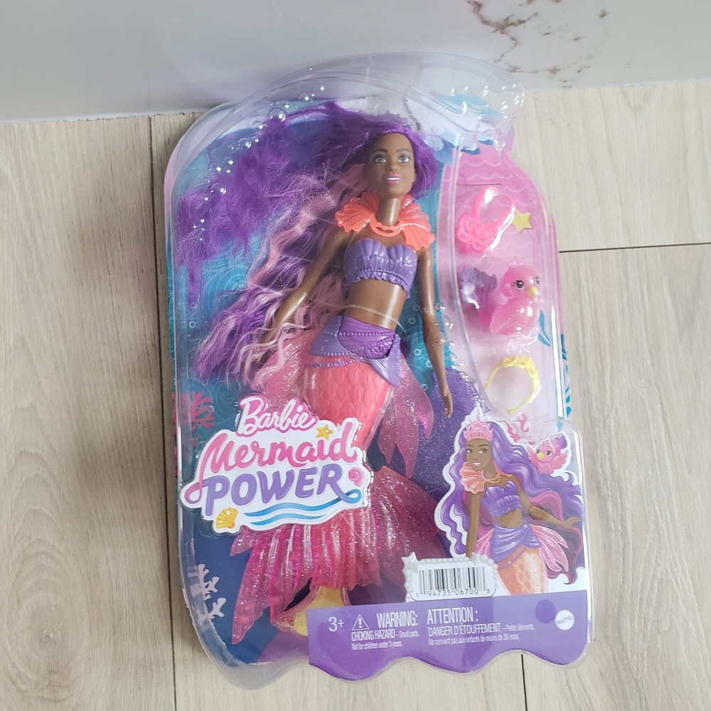 Barbie Mermaid Power Doll Brooklyn Black Purple Hair NIB‎